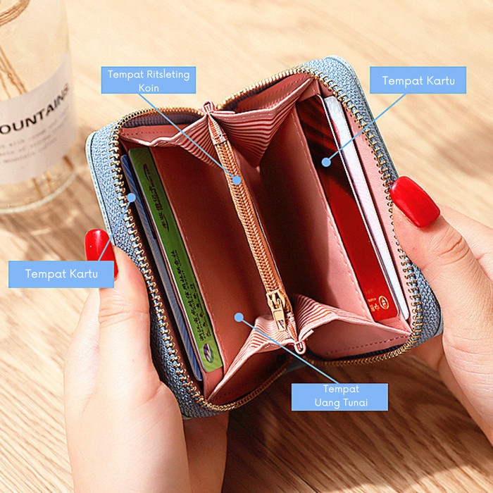 Dompet Wanita Kecil Dompet Kartu Mini Cute Korea Import Wallet