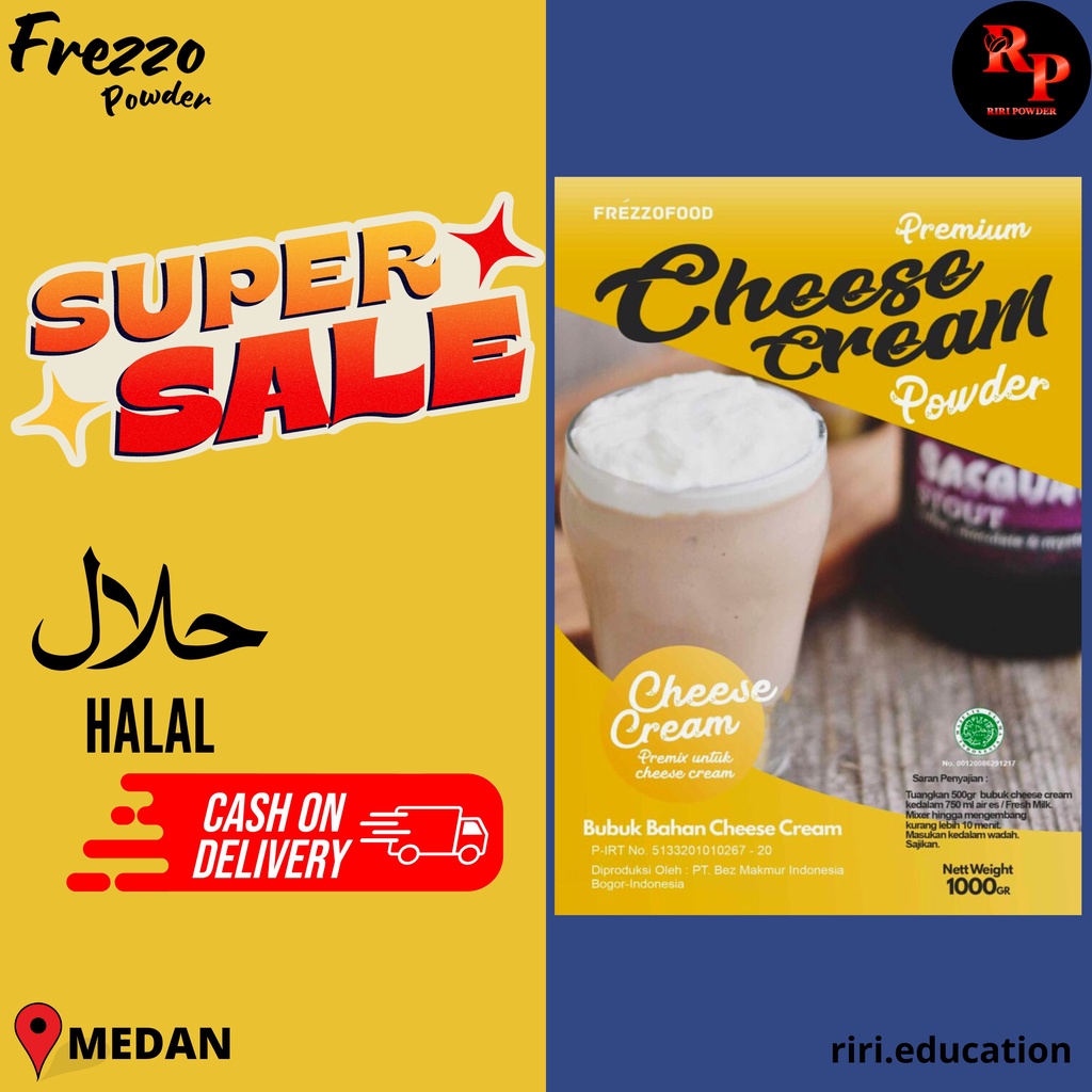 

CHEESE CREAM FREZZO || RIRI POWDER MEDAN