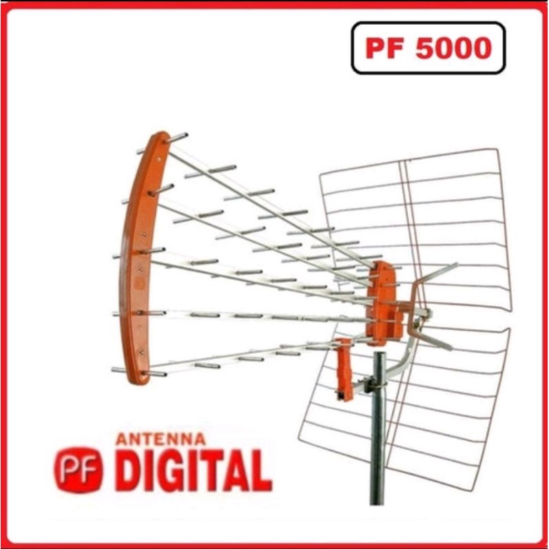 Antena tv luar PF 5000 Goceng jernih untuk siaran analog dan Digital