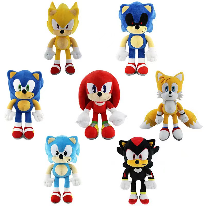 30 cm Sonic Plush Boneka Mainan Kartun PP Katun Bayangan Landak Boneka Lembut Mainan Hadiah Ulang Tahun Anak