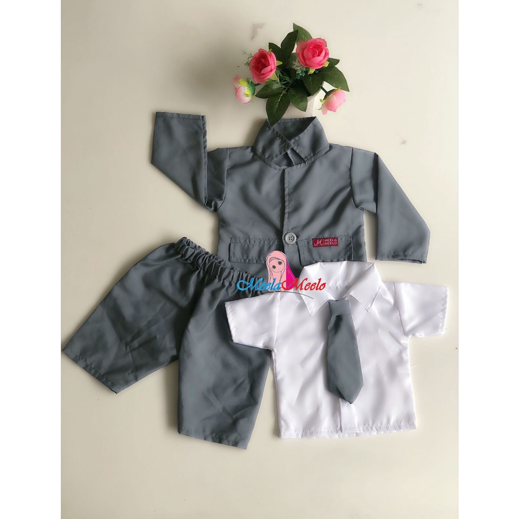 JAS ANAK SETELAN JAS BABY BOS | KOSTUM PROPERTI FOTO NEWBORN | JAS BLAZER KEKINIAN JAS PESTA