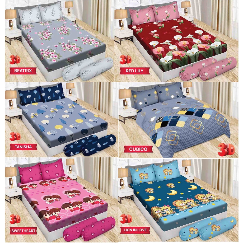 Sprei BONITA B4 BANTAL 4 180x200 Motif Terbaru 3D Disperse (BISA COD) part III