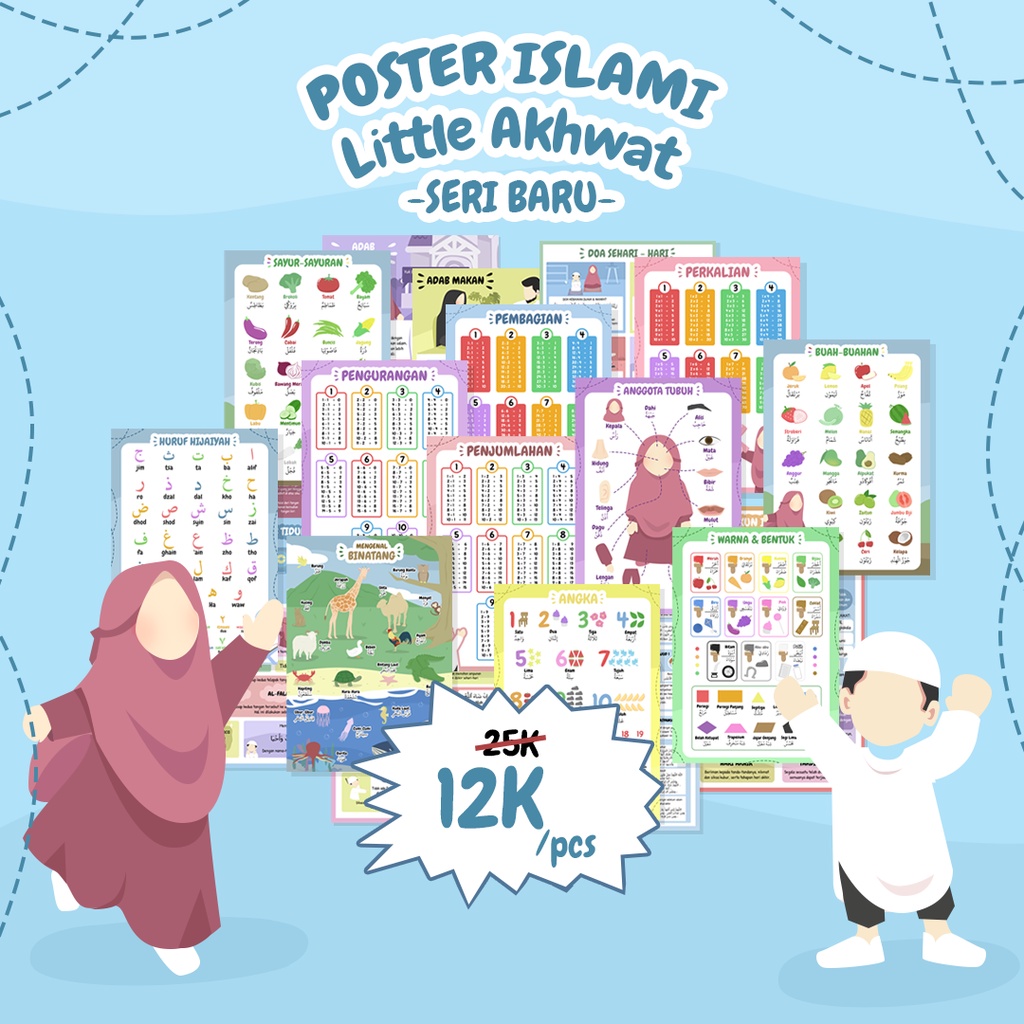 Paket Poster edukasi anak lengkap