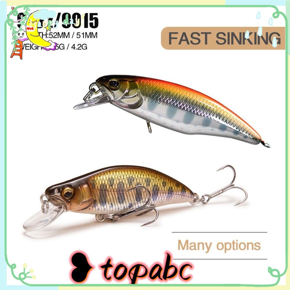 Umpan Ikan Kecil Tenggelam Atas 51mm/4.2g Tackle Striped bass Minnow Lures