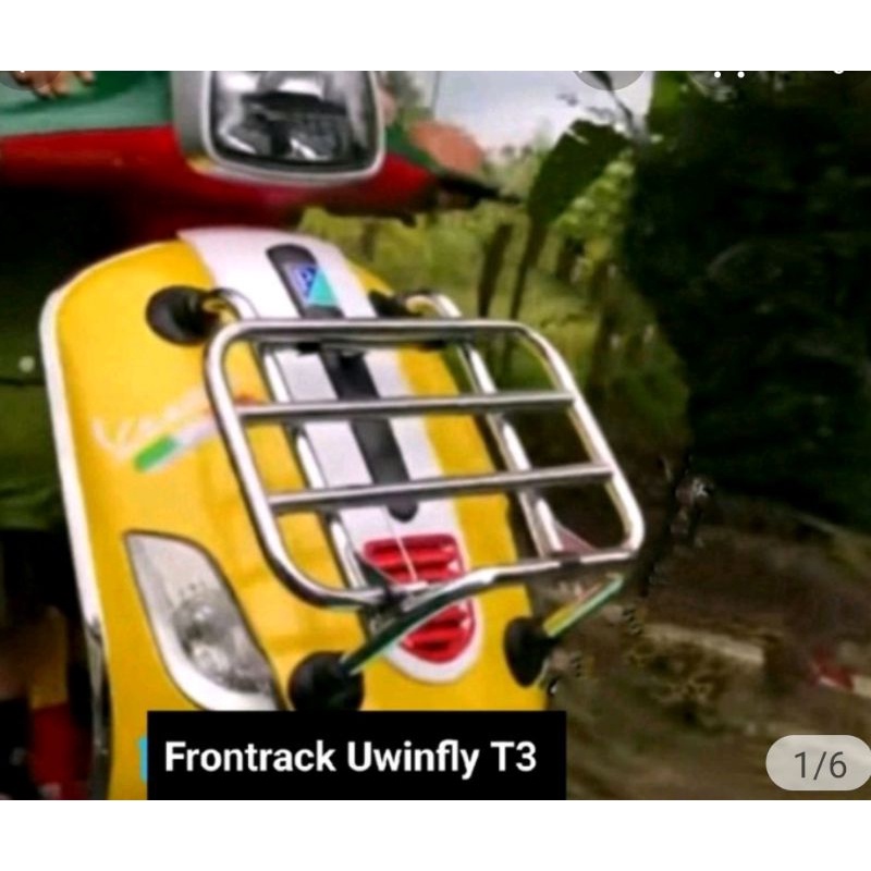 front rack uwinfly T3 custom model vespa / aksesoris uwinfly T3