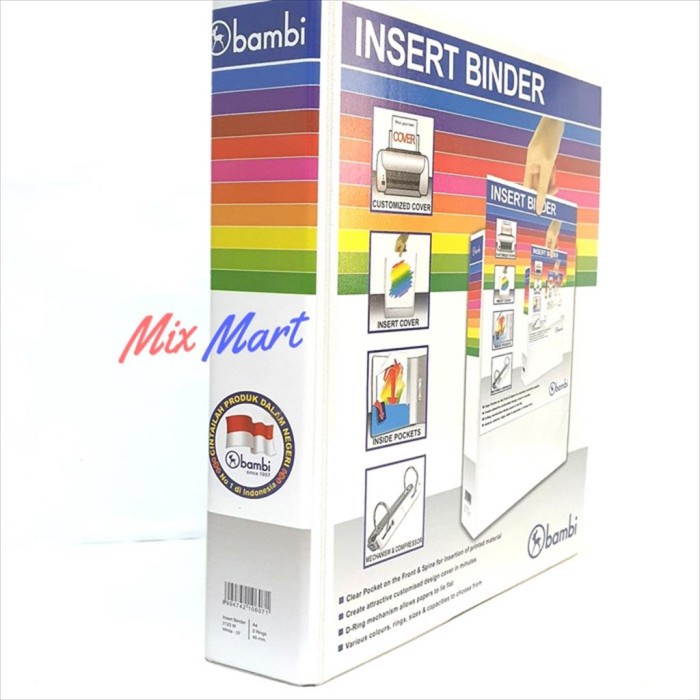 

BAMBI 2123 M INSERT BINDER A4 2 RING 40 MM WHITE 07 ORIGINAL