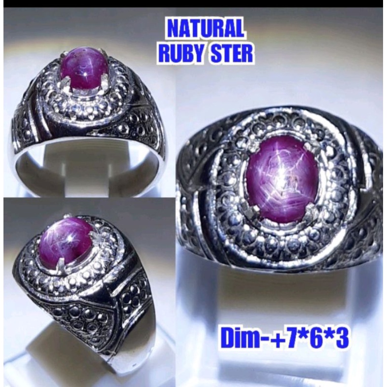 Natural batu permata ruby ster a37