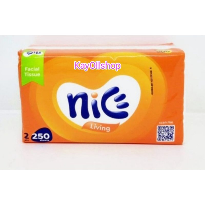 Tissue NICE Facial 250 Sheet 2 Ply Tissu Soft Pack / Tisu Wajah Lembut
