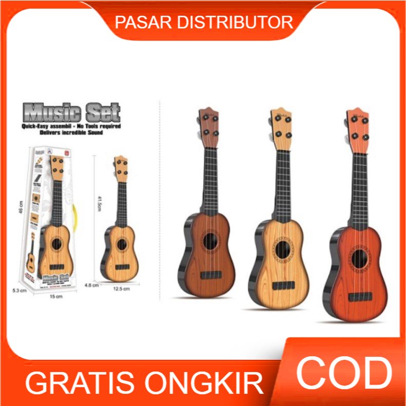 Mainan Anak GITAR UKULELE COKLAT Musikal Bayi Mainan Gitar Musik Anak