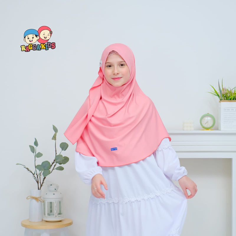 Jilbab Khimar Pashmina Instan Hijab Bergo Khimar Remaja Seragam Sekolah SMP SMA Dewasa Zaara Hijab Original Raggakids