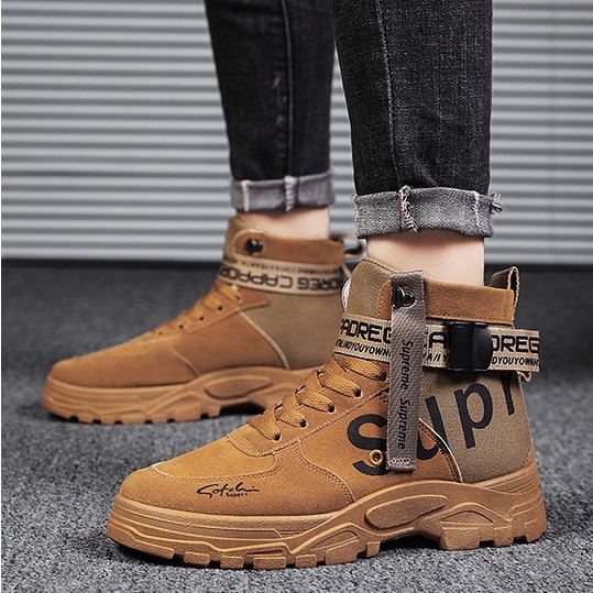 TBIG [COD] Sepatu Pria BOOTSUPR Ankle Boot Sepatu Import Pria Kuliah Kerja Santai