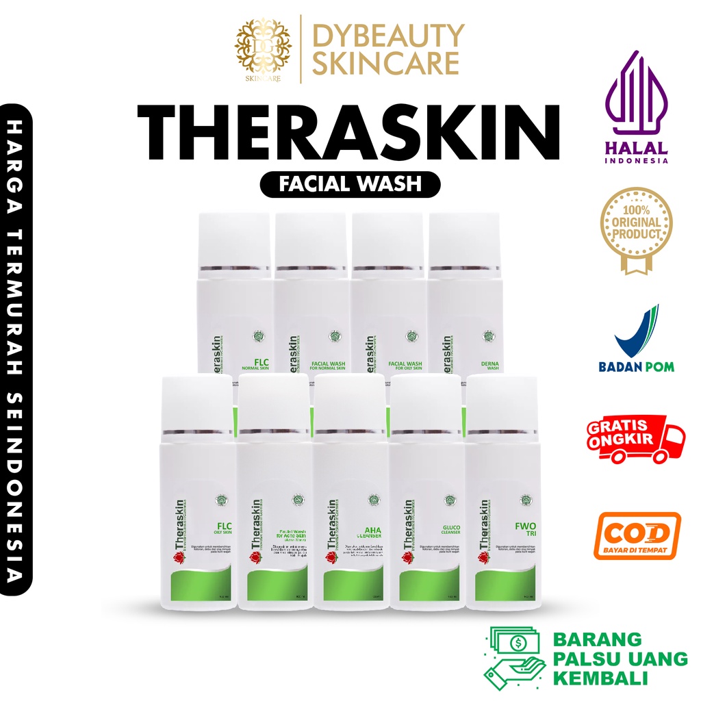 CUCI GUDANG THERASKIN Facial Wash Normal / Facial Wash Oily / Derma Wash / Eye Make Up Remover / FWO