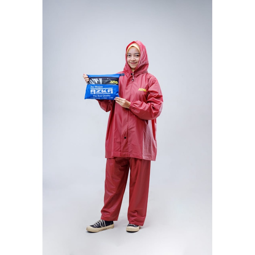 RAINCOAT, JAS HUJAN PVC TEBAL MANTEL MOTOR ANTI REMBES By Azka X Modenaz