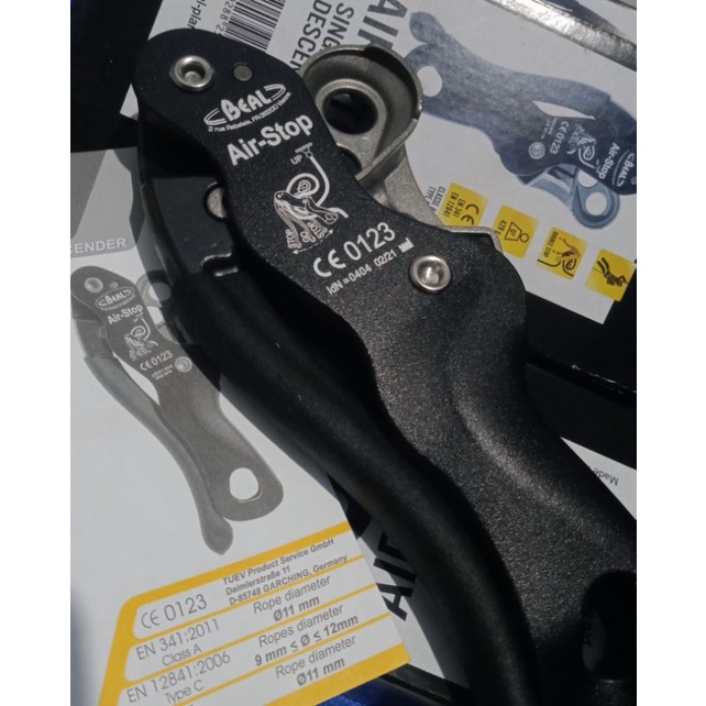 3 pcs Beal Air Stop Air-Stop Descender Autostop EN 341:2011/2A EN 12841-Type C Rappelling Repling Ro