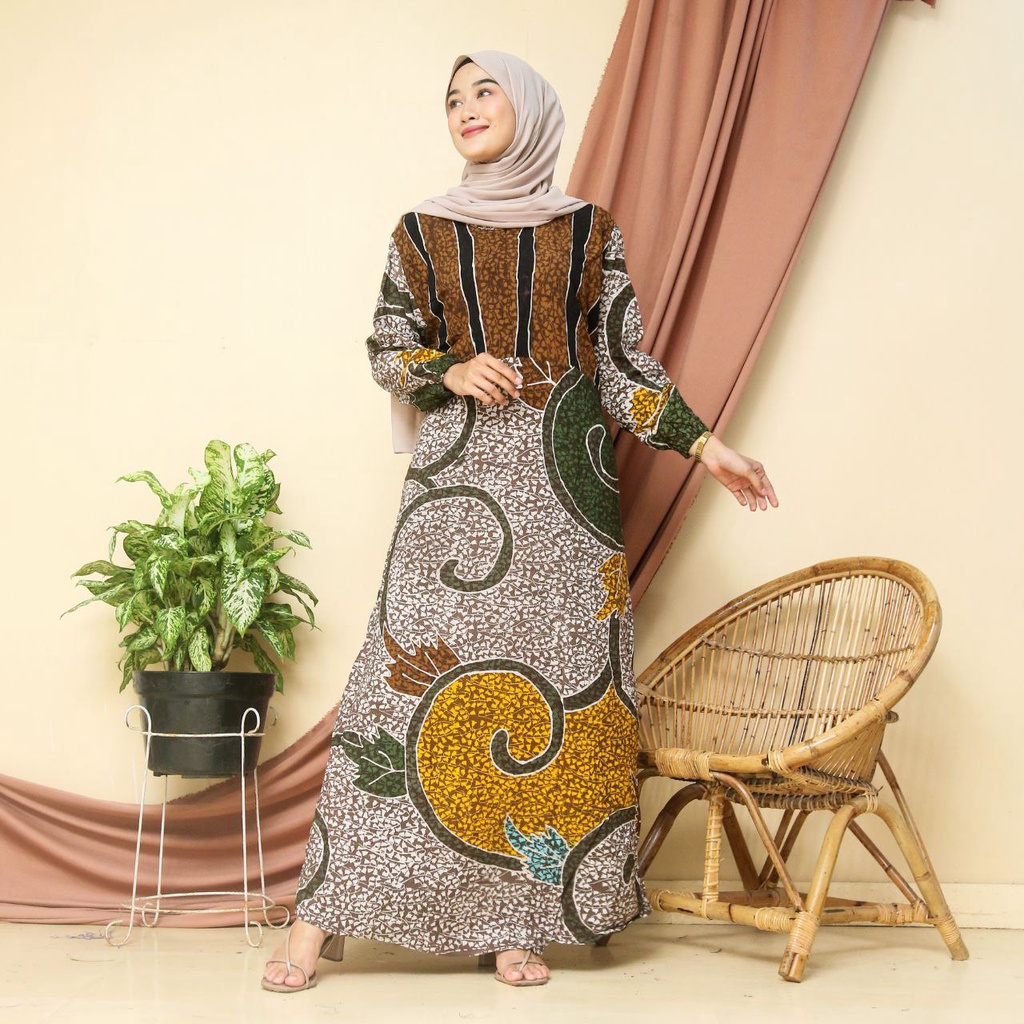 Gamis Rayon Premium Home Dress Candi Mekar Twill Ori Busui Jumbo Syari Terbaru Kekinian Murah Tebal Polos  Motif Bunga Kecil Malaman  Base Batik  Modern Kombinasi Asli Pekalongan Kombinasi Wanita Remaja Santriwati Putri Cantik  Islami   Dewasa    Kekinian