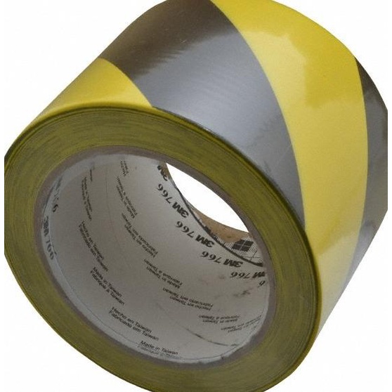 

3M Hazard Warning Vinyl Marking Tape 766 Black/Yellow, 4 in x 36 yd