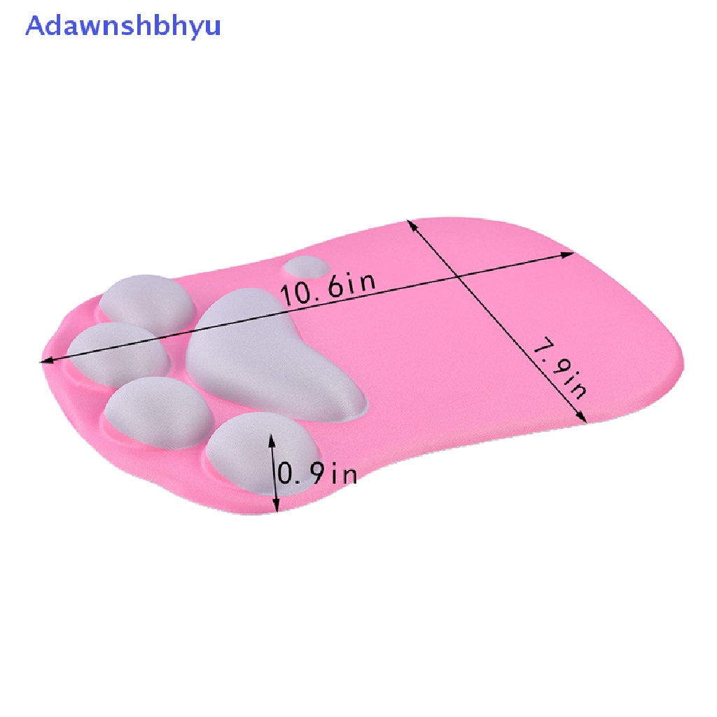 Adhyu Motif Kaki Kucing Silicone Gel Mouse Mat Soft Wrist Pad Sandaran Tangan Wrist Cushion ID