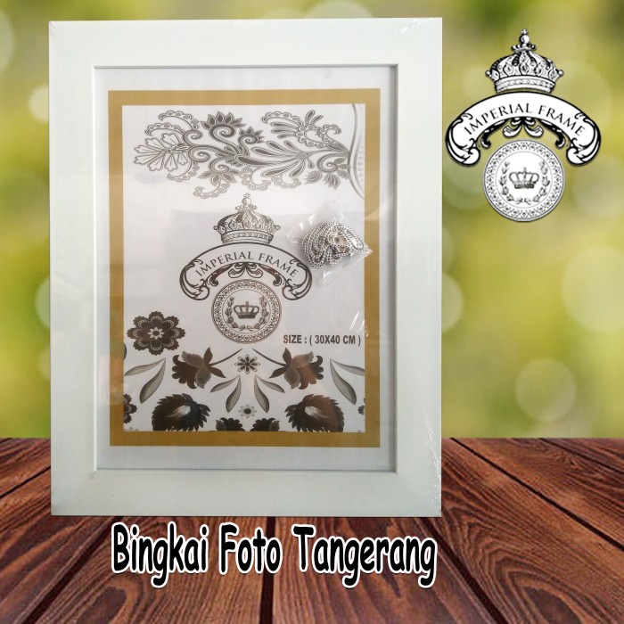 BINGKAI/FIGURA FOTO UKURAN 17R/A3 (30X40 CM) MINIMALIS PUTIH/HITAM