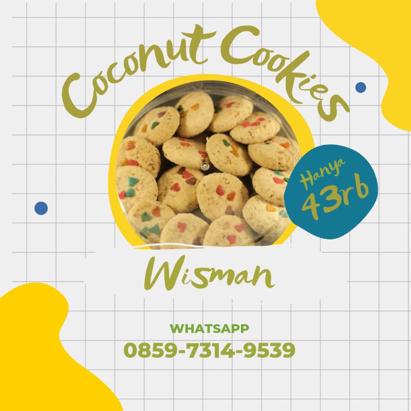 

Coconut Cookies | Kue Lebaran | Wisman uk.250gr