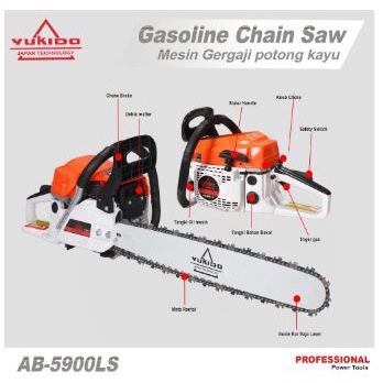 PROMO!!! Chainsaw Gergaji Potong Kayu Gergaji Mesin Senso BAR BAJA LASER 22 inch Mesin Potong Kayu Gergaji Chainsaw 2tak - Gergaji Kayu Tebang Pohon Chain saw Chainsaw Mini STHL