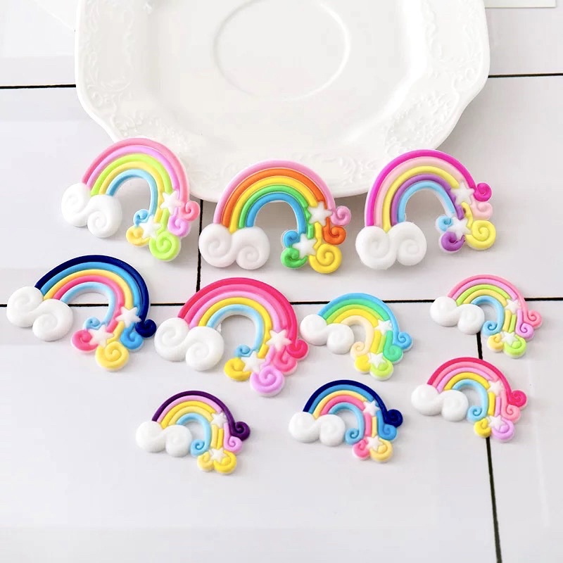 Topper Kue Pelangi Unicorn / Cake Topper Rainbow Unicorn / Hiasan Kue Ulang Tahun / Dekorasi Kue