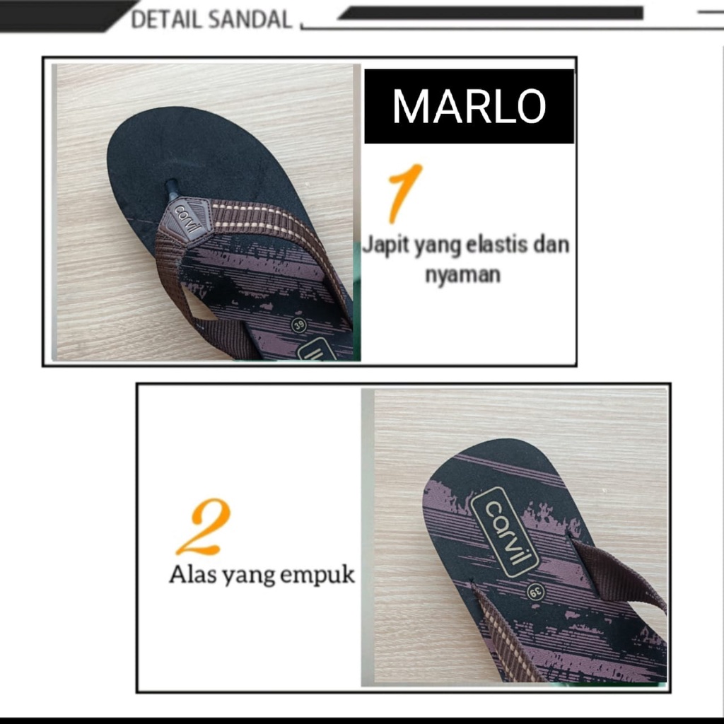 BB Carvil Sandal Pria 39-43 Sandal Jepit Carvil Anti Slip &amp; Awet