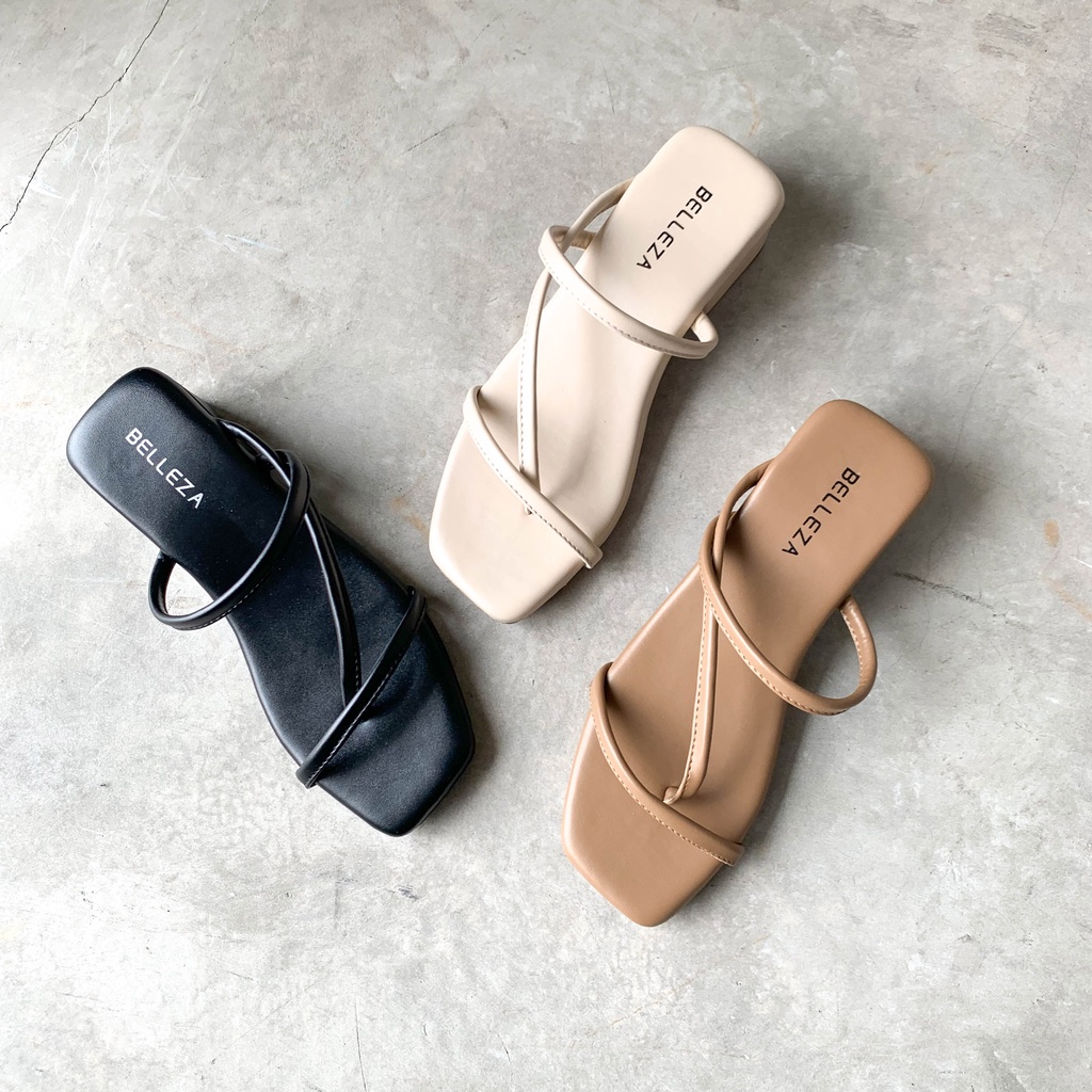 Belleza Shoes Mall Sandal Heels Wanita RAIA Sendal Heel Cewek Terbaru Murah Kekinian