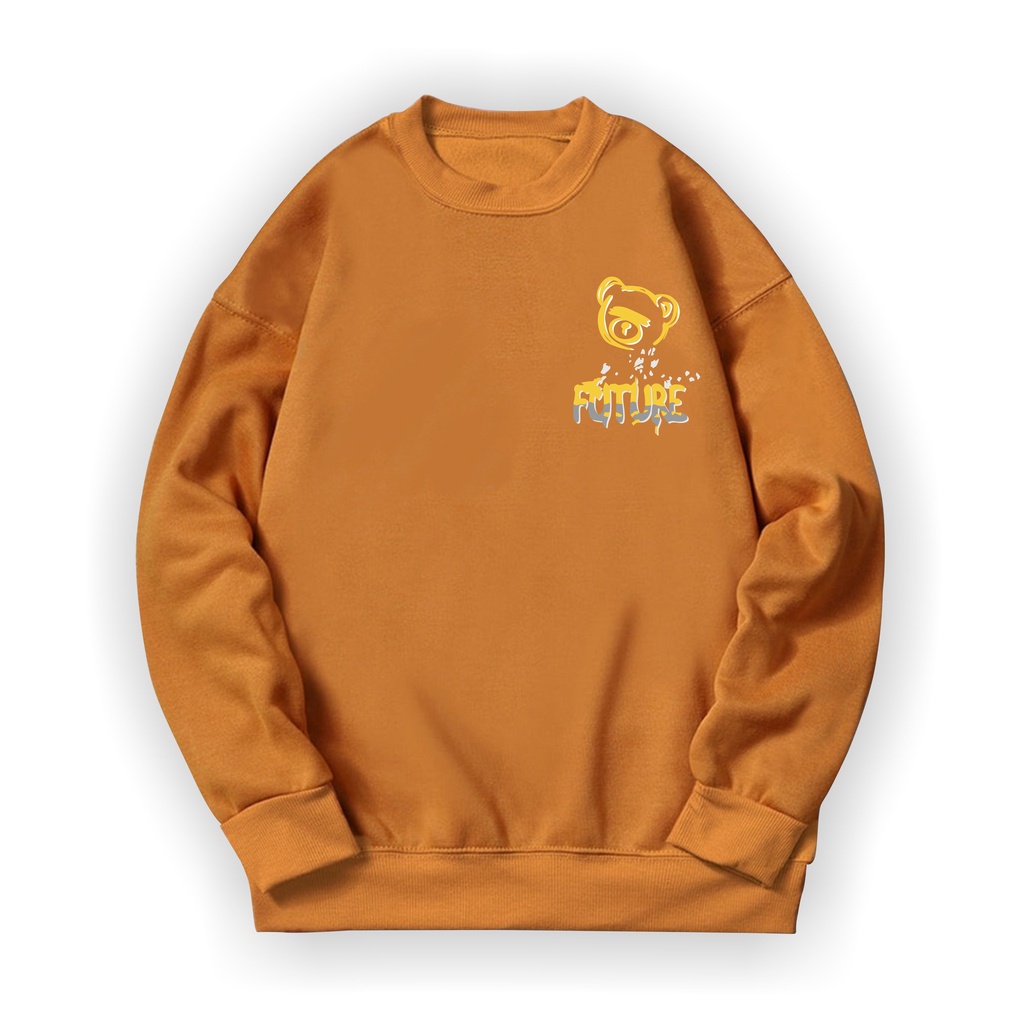 Future Bear Logo Sweatshirt Basic II Sweater Crewneck Print DTF II Sz M - XL Anak &amp; Dewasa ( Pria &amp; Wanita )