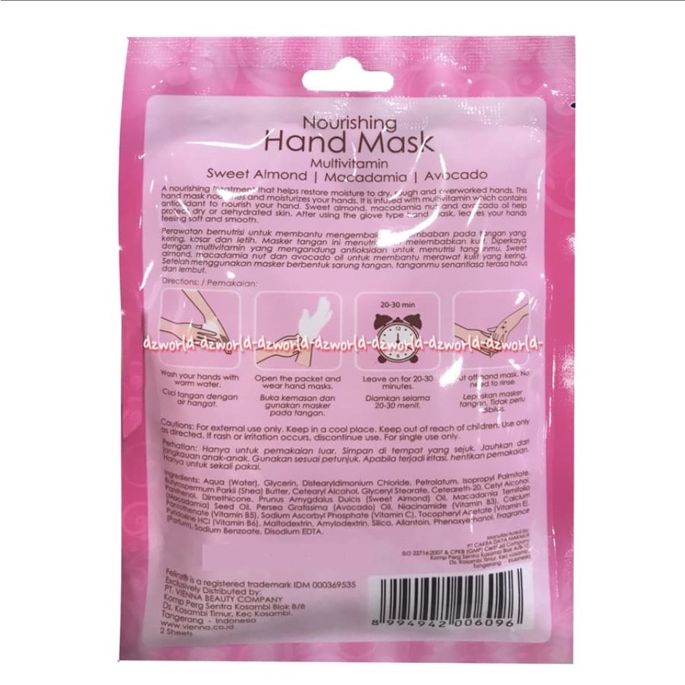 Felinz Nourishing Hand Mask Exfoliating Foot Mask Masker Kaki Masker Tangan Agar Lebih Lebih Lembut Halus Felins Fellinz Felinzs Handmask Footmask Fellinz Model Kertas Sarung Tangan Kaki