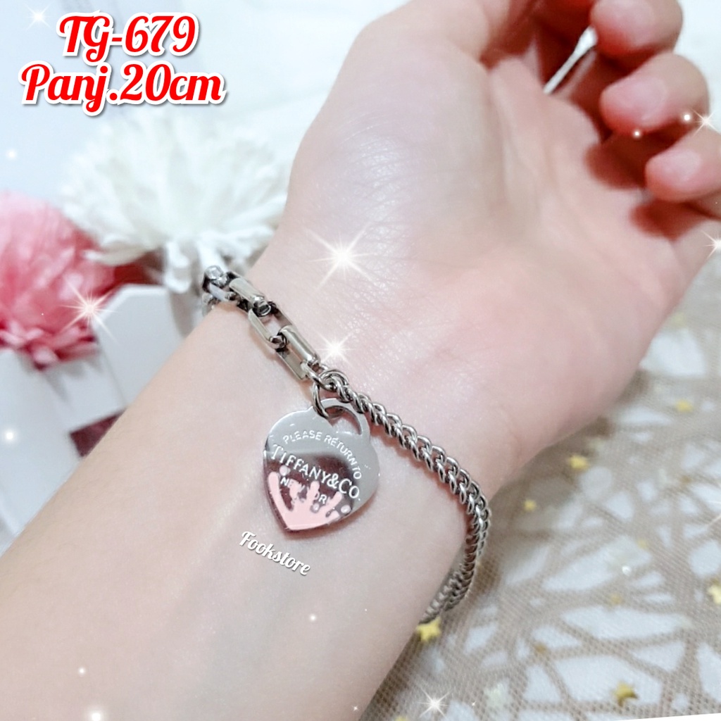 TITANIUM GELANG WANITA FASHION KOREA /ANTI KARAT/COD