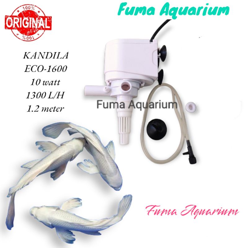 KANDILA ECO-1600 Pompa Air Celup Filter Aquarium Kolam Low Watt Power Head Submersible Pump