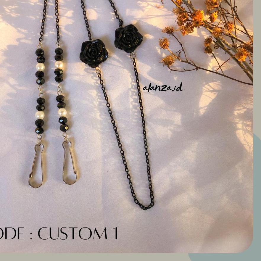 Terbaru Strap Mask 2in1 Hijab / Strap Mask Cantol / Kalung Masker  / Konektor Masker/  Custom 1 by a