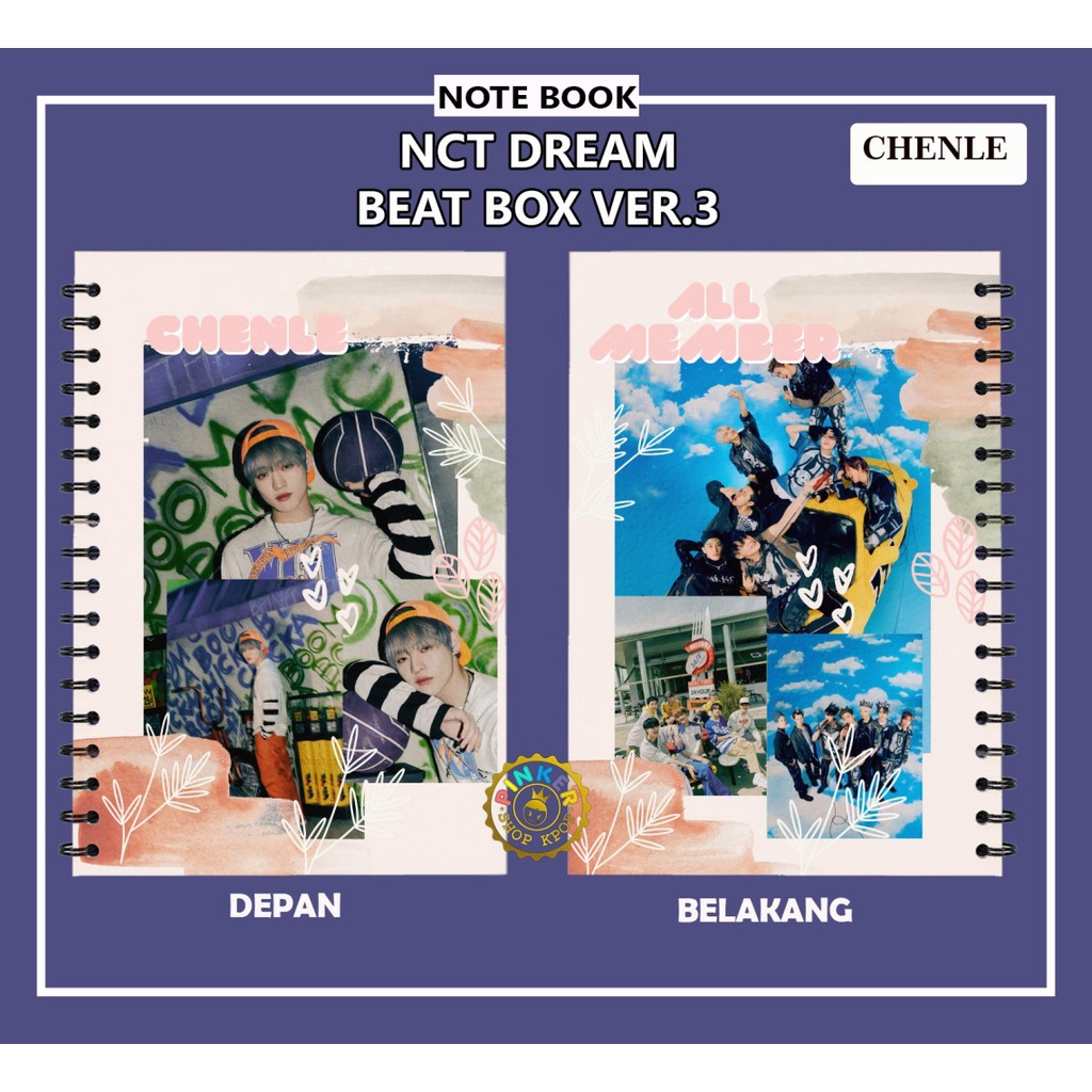 

Note/Notebook A6/A5 NCT DREAM FBEAT BOX VER.3, JENO, JAEMIN, CHENLE, HAECHAN, RENJUN, MARK, JISUNG Buku Notes Notebook