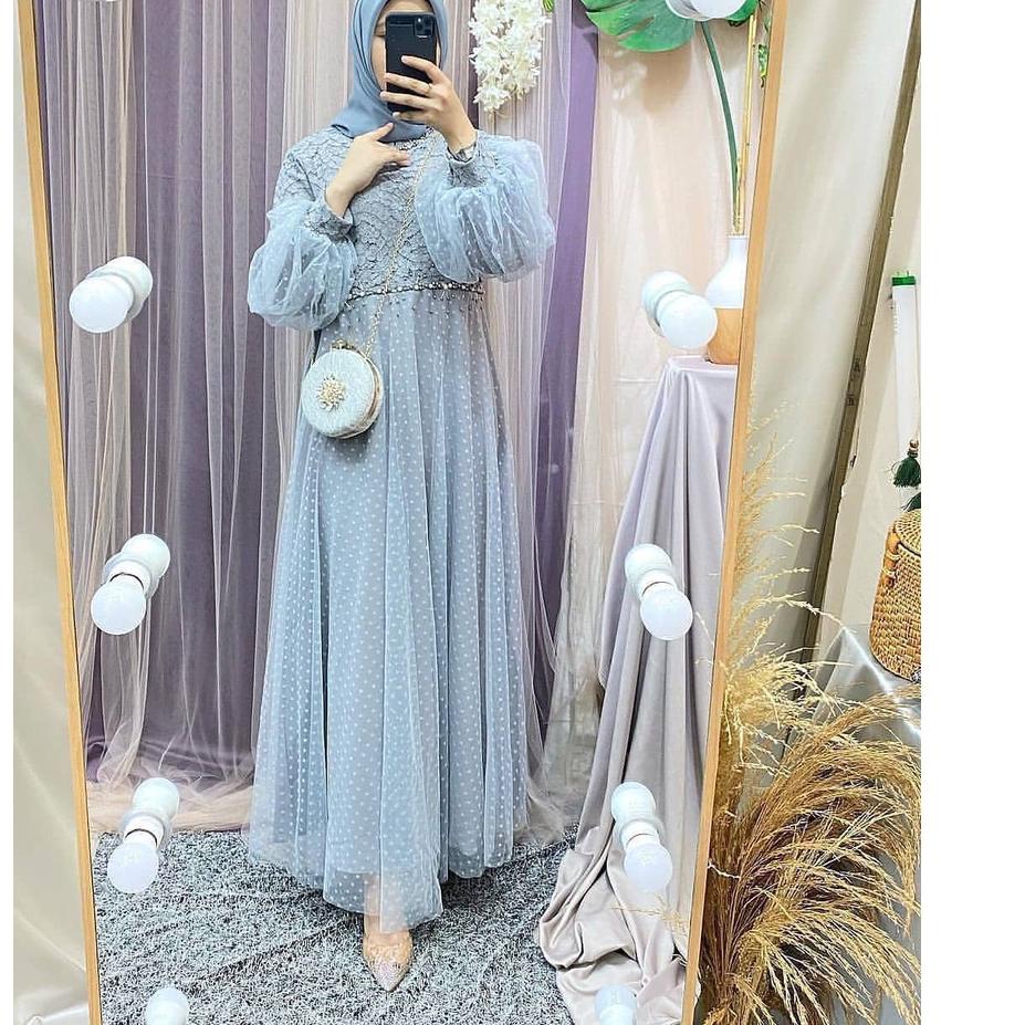 COD✔️KAMILA DRESS TILE / DRESS BROKAT TILE MUSLIM BCB|SQ5