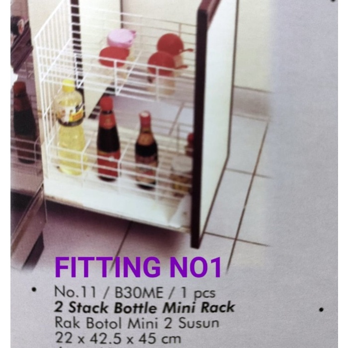 Rak Rak Botol Tarik 2 Susun Modelin Kitchen Set Bawah