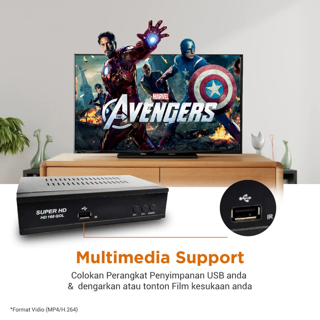 STB Set Top Box Super HD 168 Goal Komodo Harimau Kijang TERBAIK DVB T2 Di Kelas Penerima TV Siaran DIGITAL ORIGINAL STB Saja