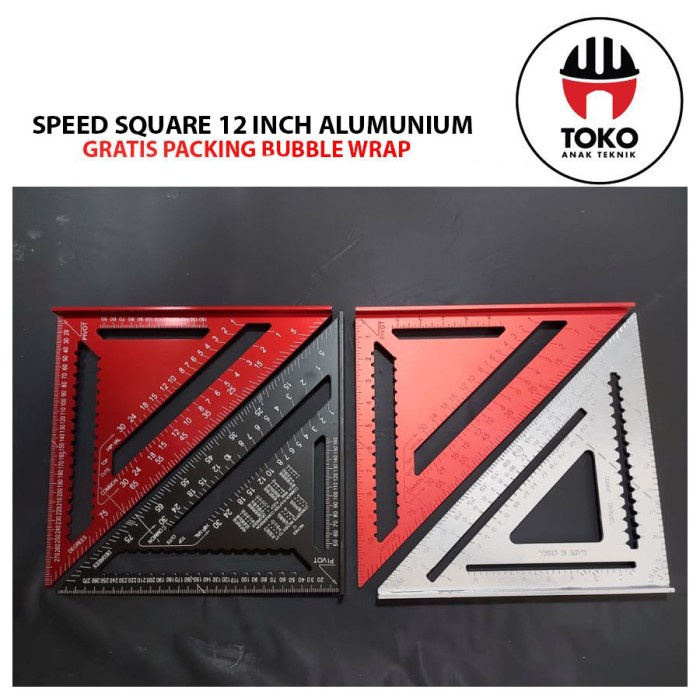 Speed Square 12Inch Woodworking Penggaris Siku Segitiga Tukang Murah