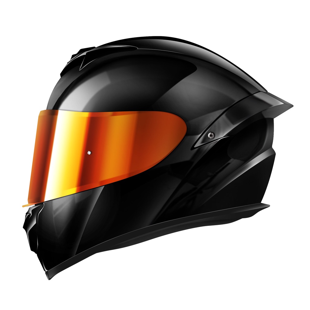 HELM FULLFACE SNAIL FFS2 BLACK VISOR RED MICROLOCK