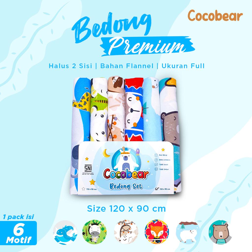 MOMS_BEDONG SET COCO BEAR FLANEL PREMIUM Ukuran 70/90/110/120