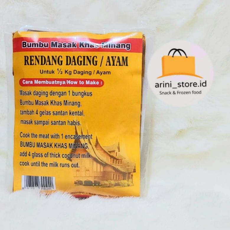 

[PRODUK KKQYR] BUMBU KHAS BUKITTINGGI ETI STR (BUMBU RENDANG) JH9