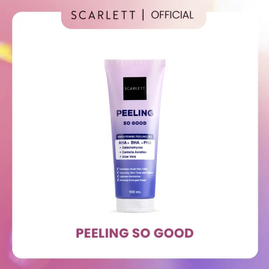 Jual SCARLETT Whitening Peeling So Good Indonesia / Brightening Peeling Gel 100ml / AHA BHA PHA