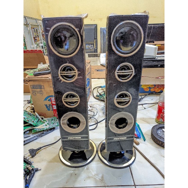 SPEAKER TOWER PASIF TV  POLYTRON 24 INCH DAN 32 INCH ( SEPASANG KANAN KIRI )