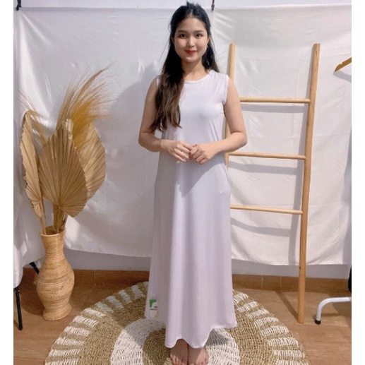 Termurah Manset Inner Dress Baju Gamis Lengan Panjang Pendek Iner Long Dres Kaos Tanpa Lengan