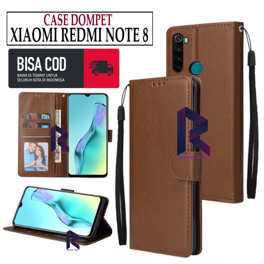 CASE XIAOMI REDMI NOTE 8 FLIP WALLET LEATHER KULIT PREMIUM SARUNG BUKA TUTUP KESING HP FLIP CASE XIAOMI REDMI NOTE 8