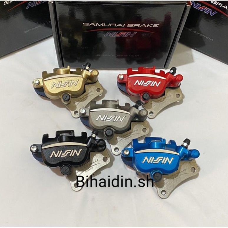 PRODUK- CALIPER DEPAN NISSIN SAMURAI 220MM 2PISTON+BREKET FIZ R,JUPITER Z .