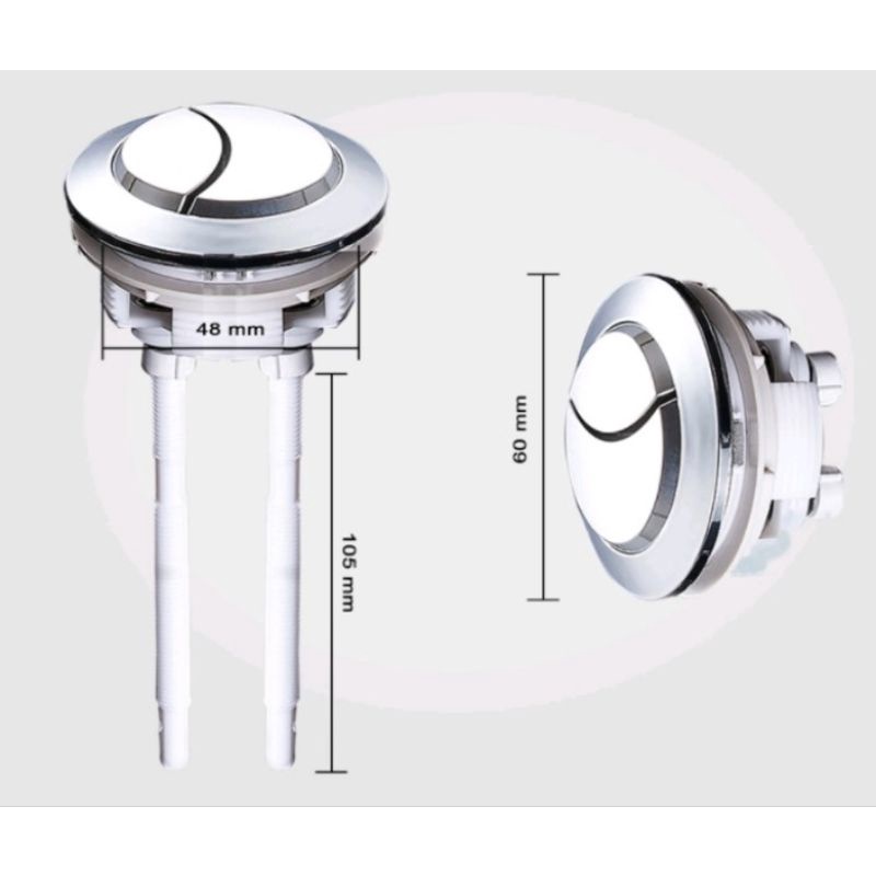 Tombol Kloset Duduk - Tombol Pencetan Closet Toilet Dual Flush