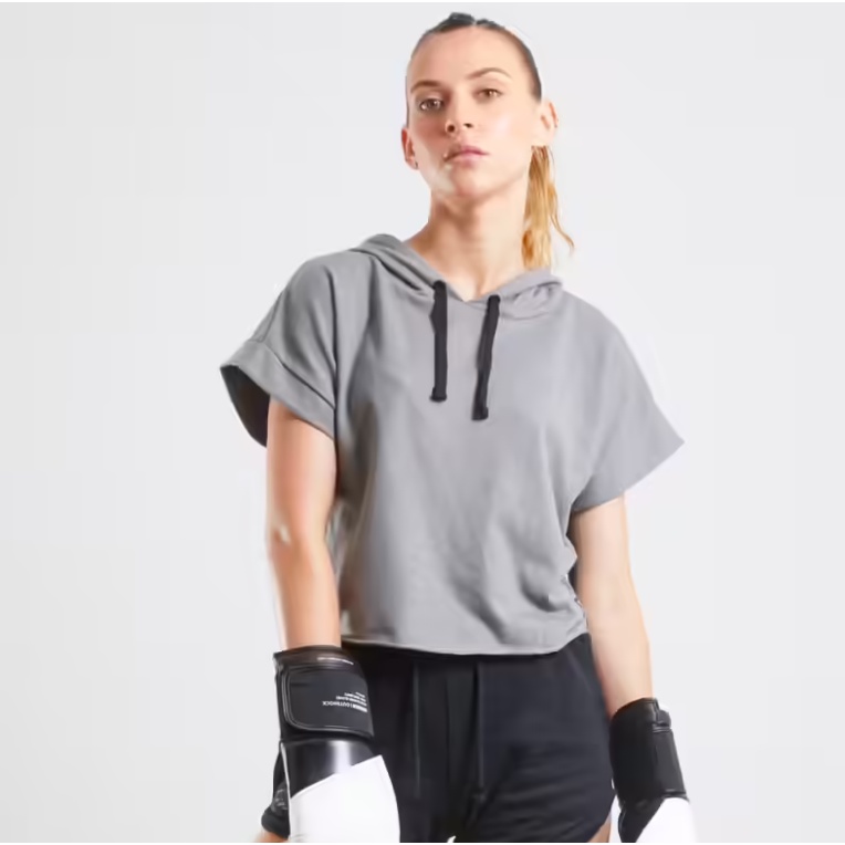 OUTSHOCK 100 Baju Hoodie Lengan Pendek Wanita Boxing