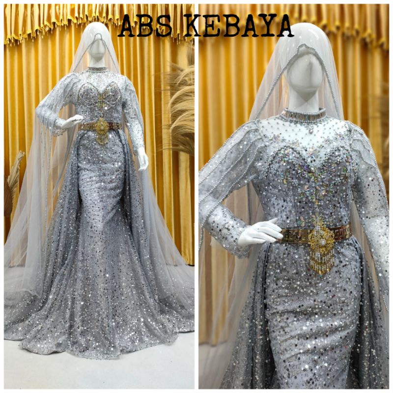 gaun pengantin duyung squeen/kebaya premium/gaun pengantin modern