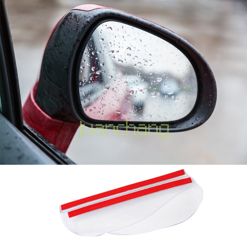 2pcs Baru Universal Fleksibel PVC Kaca Spion Hujan Alis PVC Auto Mirror Rain Shield Shade Cover Pelindung Shade Rainproof Blades Mobil Back Mirror Penutup Hujan Alis Aksesoris Mobil