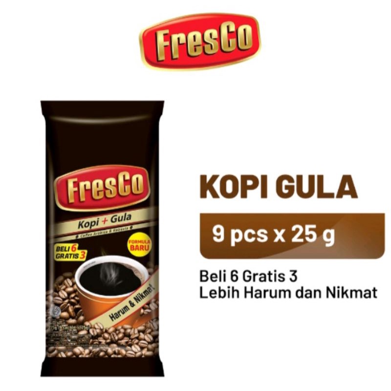 

FRESCO KOPI + GULA BAG ( 6 + 3)